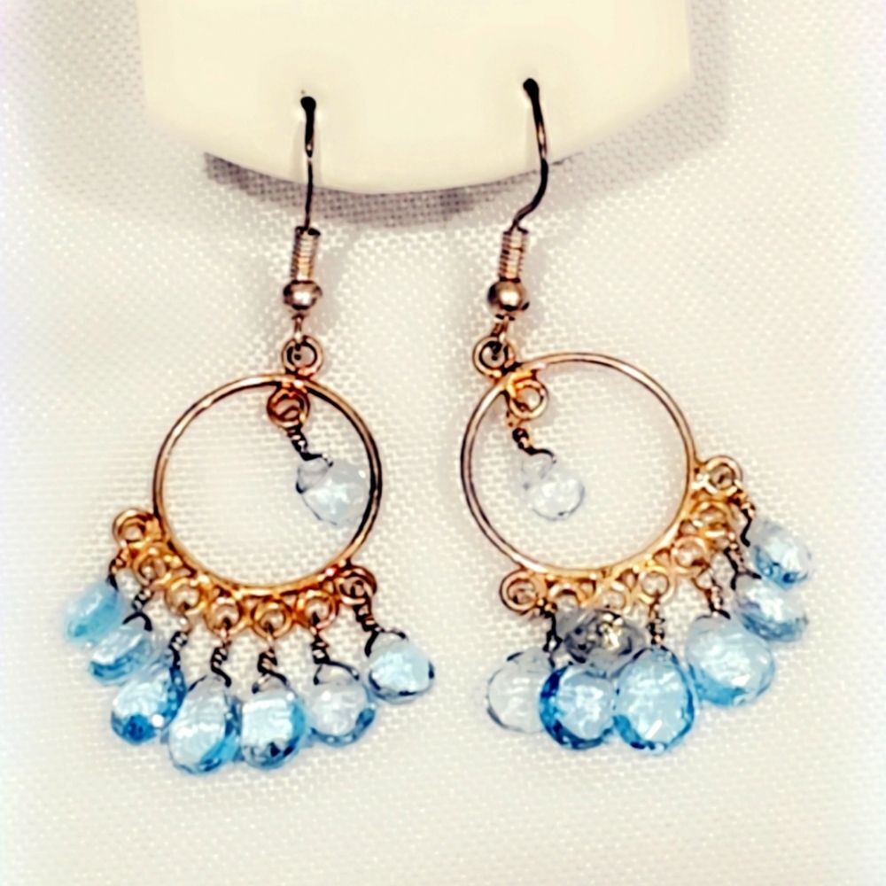 Sterling Silver Gemstone Dangle Earrings